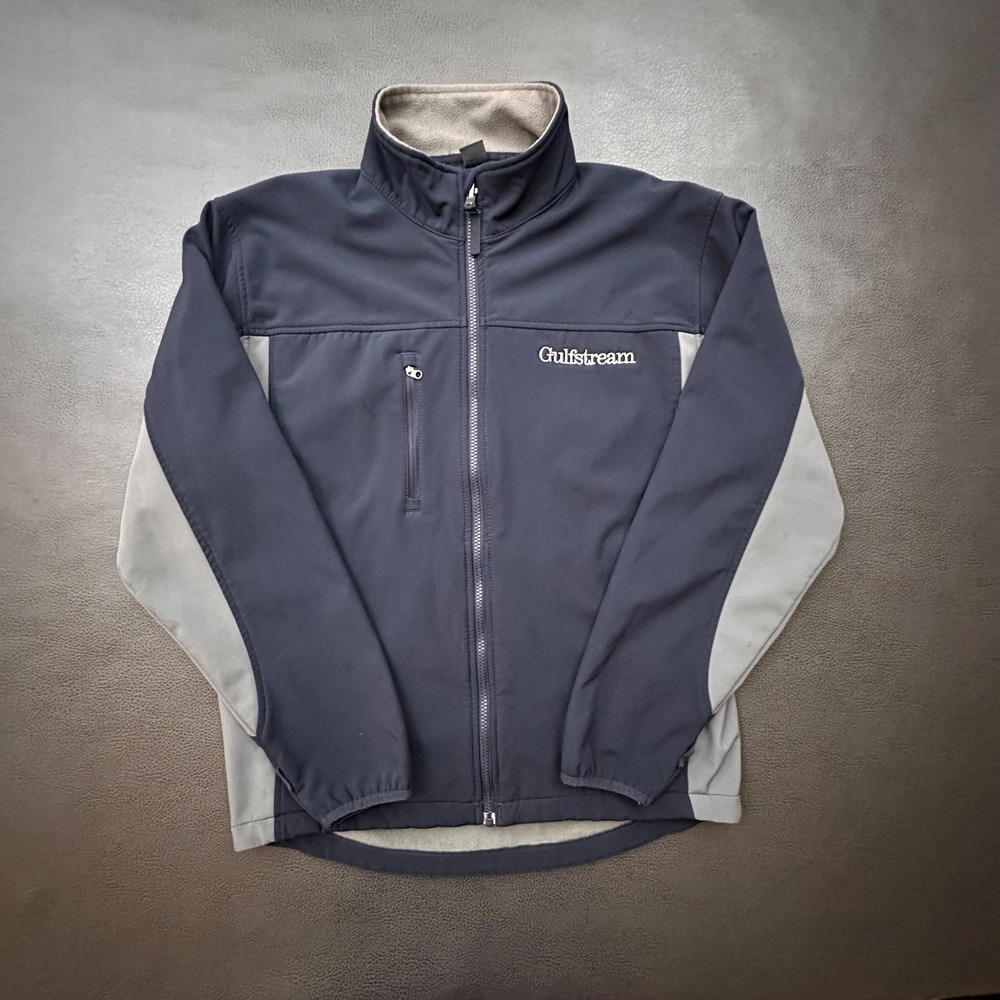 Gulfstream Jacket Mens Medium Blue Performance Comfort Full Zip Cintas Jet Work
